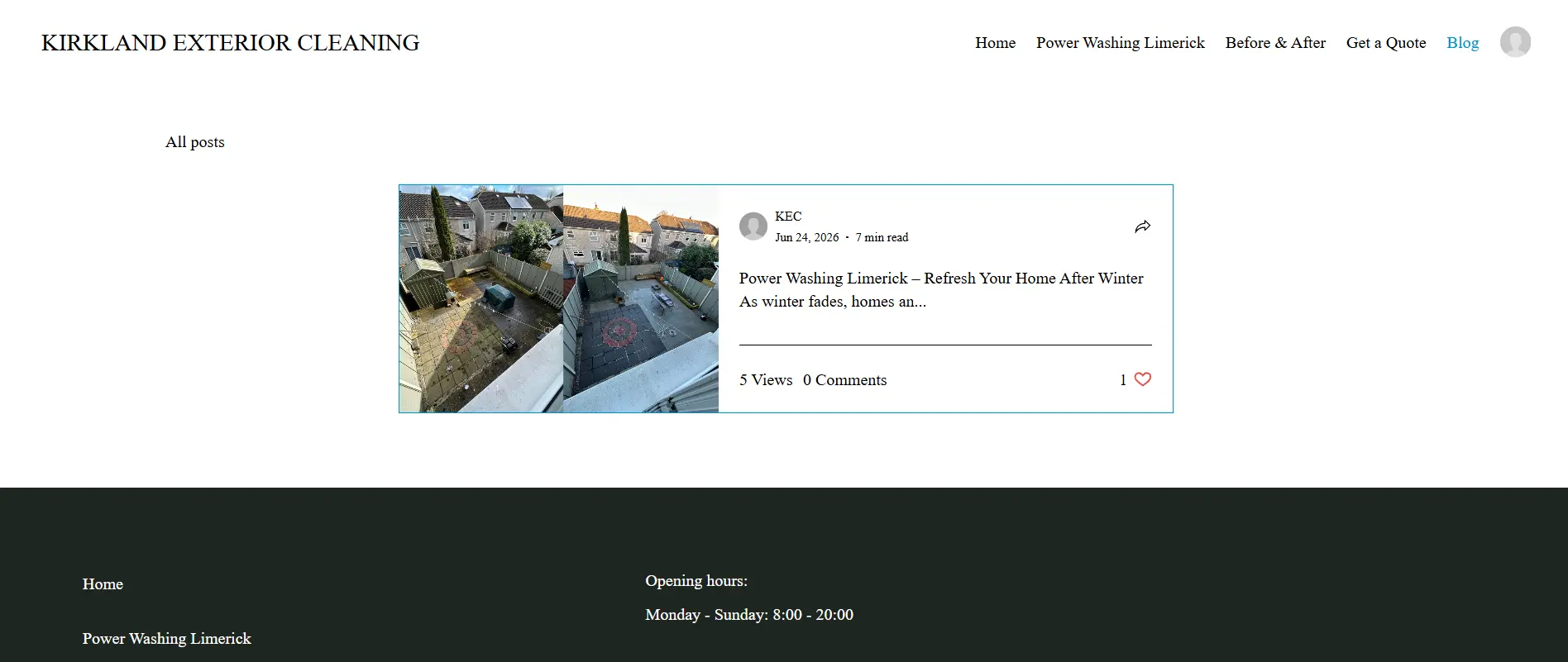 business website blog
